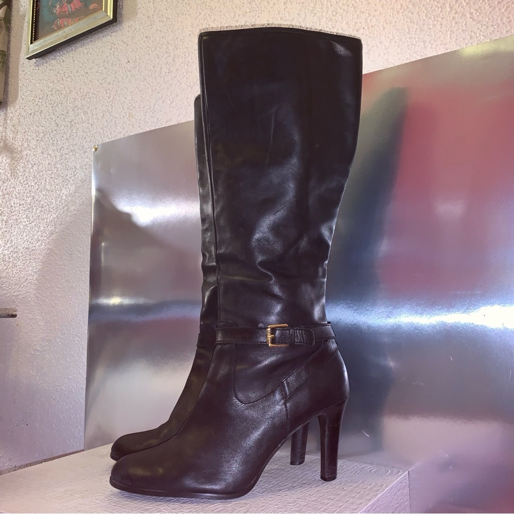 Lauren Ralph Lauren Black Leather Boots Size 9.5B
